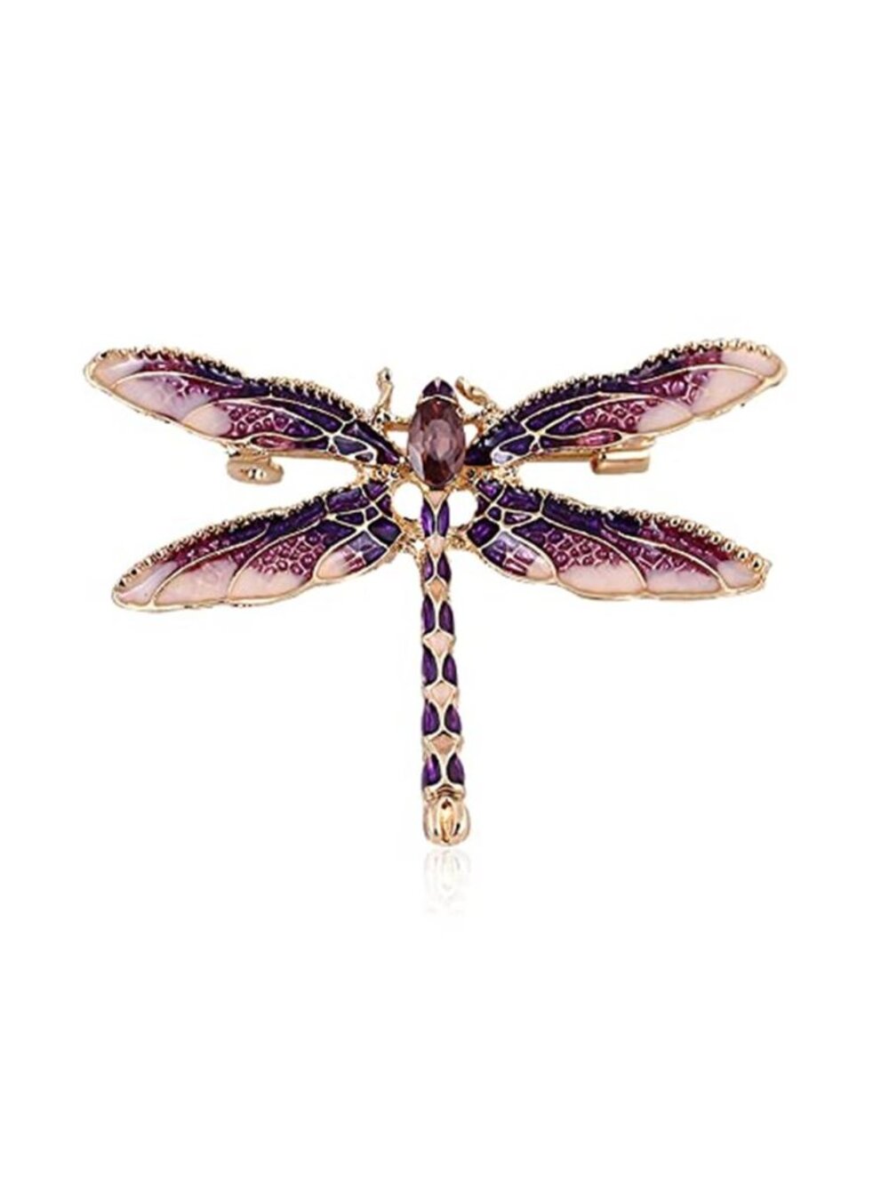 Dragonfly Themed Enamel Crystal Rhinestones Brooch Pin Women Jewelry Clothes